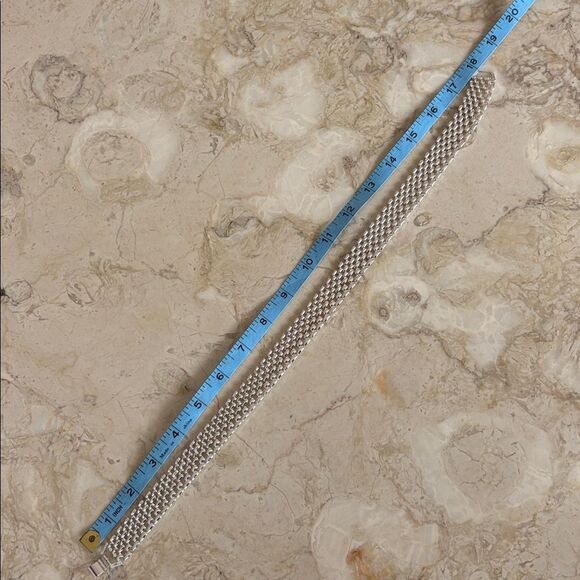 Vintage Napier Silver Tone Chainlink Choker Necklace - Picture 9 of 9